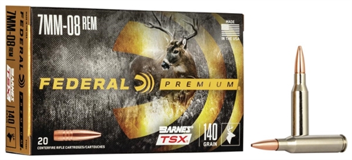 Picture of Federal Federal Premium Rifle Ammo 7mm-08 Rem. 140 gr. Barnes TSX 20 rd. P708C