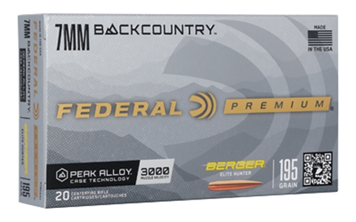 Picture of Federal Berger Elite Hunter Rifle Ammunition 7mm Backcountry 195gr HPBT 3000 fps 20/ct P7BCEH1
