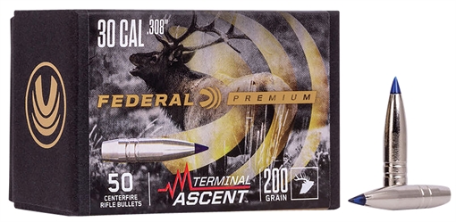 Picture of Federal Premium Terminal Ascent Component 30Cal 200gr 50 Per Box/4 Case PB308TA2