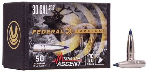 Picture of Federal Premium Terminal Ascent Component 30Cal 215gr 50 Per Box/4 Case PB308TA3
