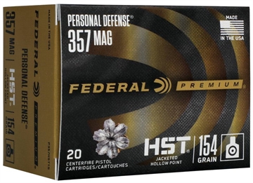 Picture of Federal Premium Personal Defense 357Mag 154gr HST Jacketed Hollow Point 20 Per Box/10 Case P357HST1S