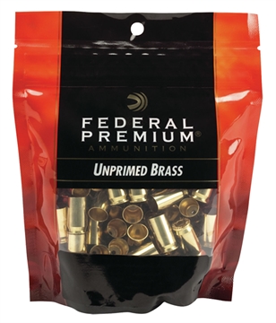 Picture of Federal Premium Unprimed Brass Handgun Cartridge Cases 100/ct .40 S&W PH40UPB100