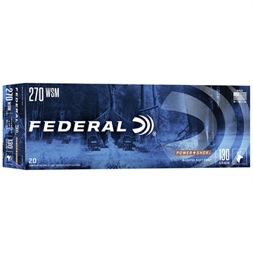 Picture of Federal Power-Shok Rifle Ammunition .270 WSM 130 gr SP 3250 fps - 20/ct 270WSME