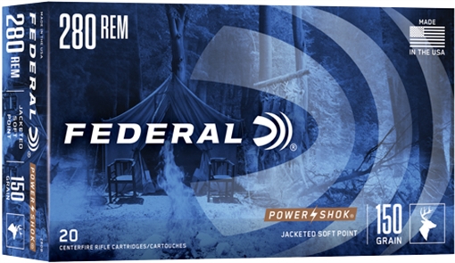 Picture of Federal Power-Shok Rifle Ammunition .280 Rem 150 gr SP 2890 fps - 20/ct 280B