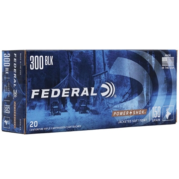 Picture of Federal Power-Shok 300Blackout 150gr Jacketed Soft Point 20 Per Box/10 Case 300BLKB