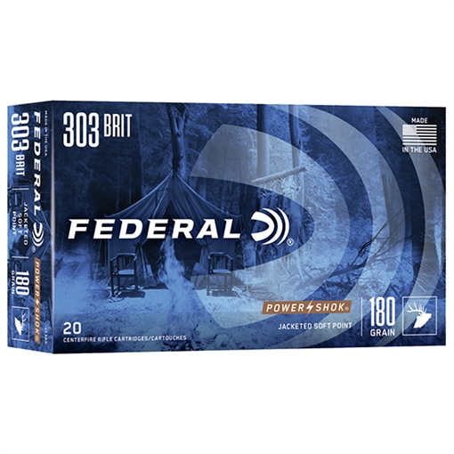 Picture of Federal Power-Shok Rifle Ammunition .303 British 180 gr SP 2640 fps - 20/ct 303AS