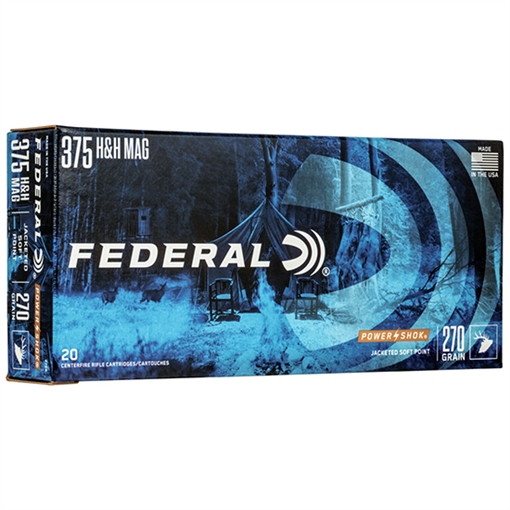 Picture of Federal Power-Shok Rifle Ammunition .375 H&H 270 gr SP 2690 fps - 20/box 375A
