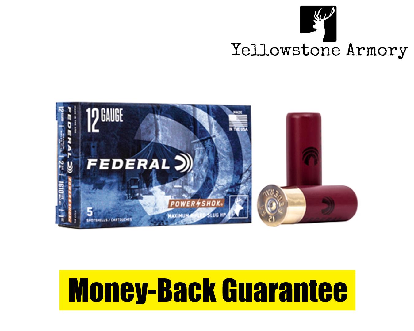 Federal Power-Shok Load 12 Gauge 2.75 in. 1 oz. Slug Shot 5 rd. F127 RS ...