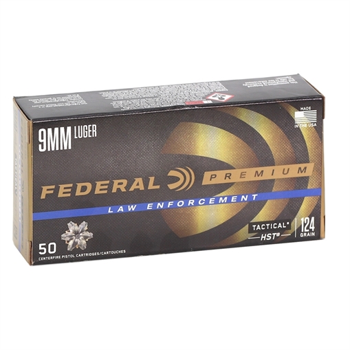 Picture of FEDERAL PREM 9MM 124GR HST JHP 50RD BX 1000RD CASE P9HST1