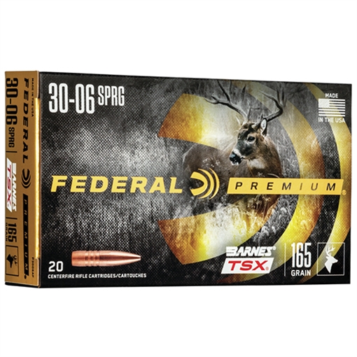 Picture of Federal Premium 30-06Springfield 165gr Barnes TSX 20 Per Box/10 Case P3006AF