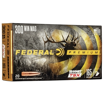 Picture of Federal Federal Premium Rifle Ammo 300 Win. Mag. 165 gr. Barnes TSX 20 rd. P300WR