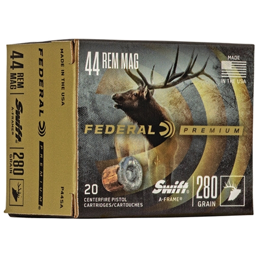 Picture of Federal Premium Vital-Shok Handgun Ammunition .44 Mag 280 gr SAF 1170 fps 20/box P44SA