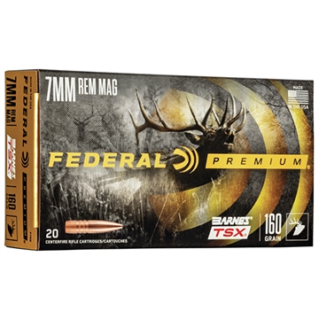 Picture of Federal Federal Premium Rifle Ammo 7mm Rem. Mag. 160 gr. Barnes TSX 20 rd. P7RN