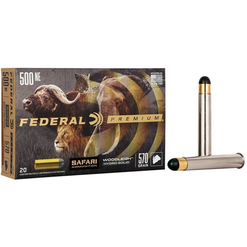 Picture of Federal Premium Cape-Shok .500 Nitro Express 3 570 gr Hydro Solid 2100 fps 20/ct P500NWH