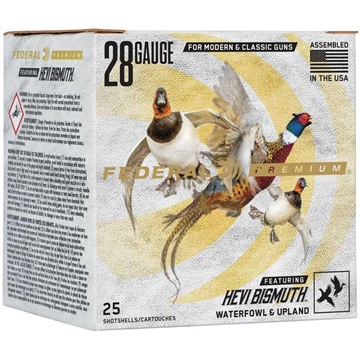 Picture of Federal Premium HEVI-Bismuth Shotshells 28ga 2-3/4" 3/4oz 1375 fps #3 25/ct PHBX289 3