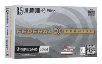 Picture of Federal Federal Premium Rifle Ammo 6.5 Creedmoor+Peak Terminal Ascent 130 gr. 20 rd. P65CRDPKTA1