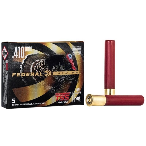 Picture of Federal Premium Turkey Heavyweight TSS Shotshell 410ga 3" 13/16oz 1100 fps #8 5/ct PTSS419F 8 PTSS419F8
