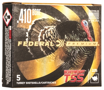 Picture of Federal Heavyweight TSS with Flightcontrol Flex, Lead Free, 410 Gauge 3", #9, 13/16oz, 5 Round Box, California Certified Nonlead Ammunition PTSS419F9