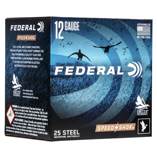 Picture of Federal Speed-Shok, Lead Free, 12 Gauge 3.5", #2, 1 3/8 oz, Steel Shot, 25 Round Box, California Certified Nonlead Ammunition WF133 2 WF1332