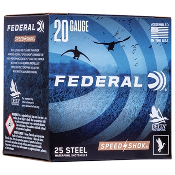 Picture of FEDERAL SPEED-SHOK HIGH VELOCITY STEEL 20GA 2-3/4" 3/4OZ 4 AMMO 25RD WF208 4 WF2084