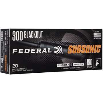 Picture of Federal Federal Subsonic Rifle Ammo 300 BLK 190 gr. Subsonic Expanding 20 rd. F300BMSR3