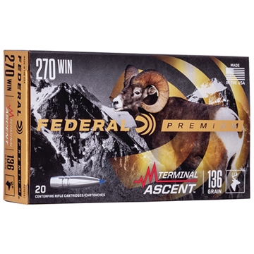 Picture of Federal Federal Premium Rifle Ammo 270 Win. 136 gr. Terminal Ascent 20 rd. P270TA1