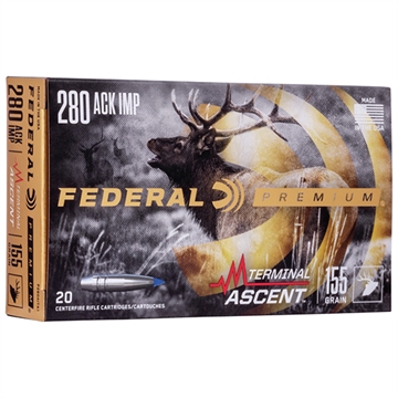 Picture of Federal Premium, 280 Ackley Improved, 155 Grain, Terminal Ascent, 20 Round Box P280AITA1 P280A1TA1