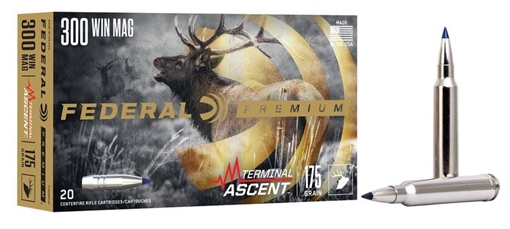 Picture of Federal Terminal Ascent Rifle Ammunition 300 Win Mag 175gr PT 3030 fps 20/ct P300WTA2