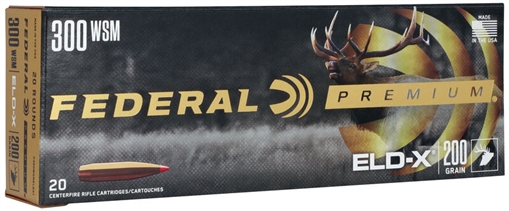 Picture of Federal Federal Premium, Extremely Low Drag eXpanding, 300 Winchester Short Magnum, 200 Grain, Polymer Tip, 20 Round Box P300WSMELDX1