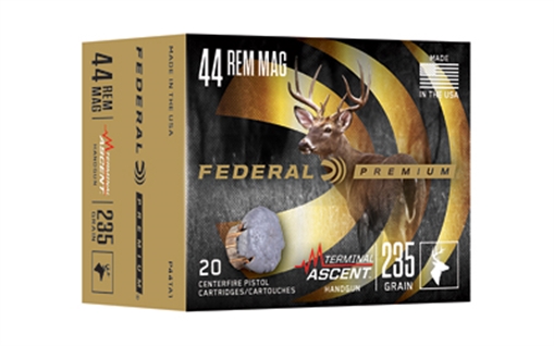 Picture of Federal Terminal Ascent Handgun 44 Rem Mag 235gr JHP 1380fps 20/ct P44TA1