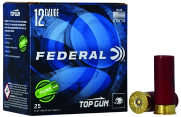 Picture of Federal Federal Top Gun Steel Paper Wad Shotgun Ammo 12 ga. 2.75 in. 1 oz. 1300 FPS 7.5 Shot 25 rd. TG12WS2 7.5 TG12WS275