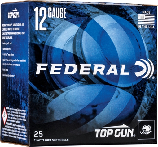 Picture of FEDERAL TOP GUN 12GA 2.75" 1OZ #8 1180FPS 250RD CASE LOT TG1218