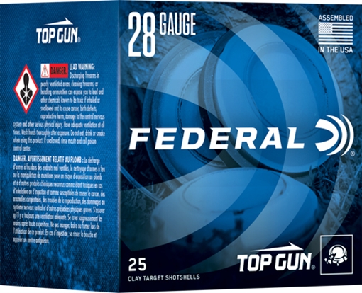 Picture of FEDERAL TOP GUN 28GA 2.75" 3/4 OZ #8 1330FPS 250RD CASE LOT TGS28218