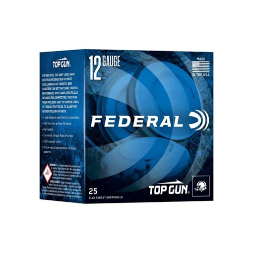 Picture of Federal Top Gun Sporting SS Shotshells 12ga 2-3/4" 1oz 1250 fps #8 250/ct Case TGS128 8 CASE
