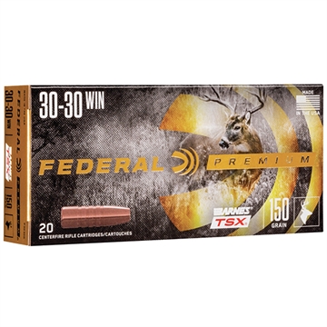 Picture of Federal Barnes TSX Rifle Ammunition .30-30 Win 150gr Solid 2220 fps 20/ct P3030G