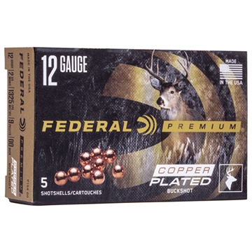 Picture of Federal Premium, Vital Shok, 12 Gauge 2.75", 00 Buck, 1 1/8 oz, Buckshot, 9 Pellets, 5 Round Box P15400 P154 00