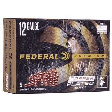 Picture of Federal Premium, Vital Shok, 12 Gauge 3", 4 Buck, 2oz, Buckshot, 41 Pellets, 5 Round Box P1584B P158 4B