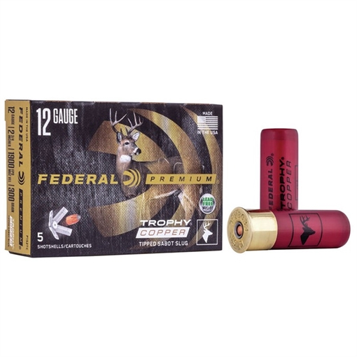 Picture of FEDERAL VITAL-SHOK TROPHY COPPER SABOT SLUG AMO 12GA 2-3/4" 5RD (50 BOX CASE) P152 TC