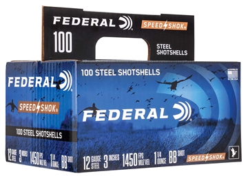 Picture of Federal Federal Speed-Shok Load 12 Gauge 3 in. 1 1/4 oz. BB Shot 100 rd. WF142100 BB WF142100BB