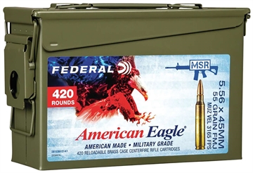 Picture of FEDERAL XM193 AMO 5.56 NATO 55GR FMJ 420CT AMMO CAN XM193BK420 AC1X