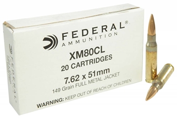Picture of Federal American Eagle XM 7.62x51mm NATO 149 gr Full Metal Jacket (FMJ) 20 Bx/ 25 Cs XM80CL