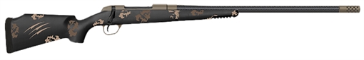 Picture of Fierce Firearms CT Rage Full Size 7mm BC 3+1 20" Black Carbon Fiber Match Grade Threaded Barrel, Black Cerakote Drilled & Tapped Titanium Receiver, Monte Carlo Carbon Fiber Stock FCTRG7MMBC20BS