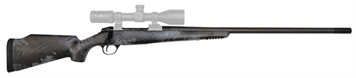 Picture of Fierce Firearms CT Rage 6.5 PRC Caliber with 3+1 Capacity, 24" Carbon Fiber Barrel, Black Cerakote Metal Finish & Blackout Camo Fixed Fierce Tech C3 Stock, Right Hand (Full Size) FCTRG65PRC24BBO