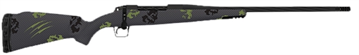 Picture of Fierce Firearms Twisted Rage 300 RUM 26" Armour Lube Black Steel Threaded Barrel, Drilled & Tapped Steel Receiver, LR Negative Comb Forest Camo Carbon Fiber Stock FRG300RUM26BF