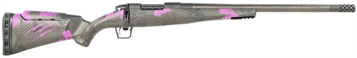 Picture of Fierce Firearms Mini Rogue 6.5 Creedmoor 4+1 20" Hand Lapped/Match Grade Barrel, Black Cerakote Steel Receiver, Purple Camo Mini Rogue w/Adj Comb & Picatinny Rail Carbon Fiber Stock ROGM65CM20BP