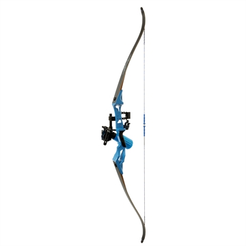 Picture of Fin-Finder Fin Finder Bank Runner Bowfishing Recurve Package with Winch Pro Bowfishing Reel Blue 35 lbs. RH 81380