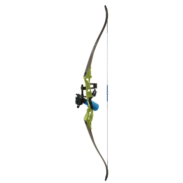 Picture of Fin-Finder Fin Finder Bank Runner Bowfishing Recurve Package with Winch Pro Bowfishing Reel Green 35 lbs. RH 81382