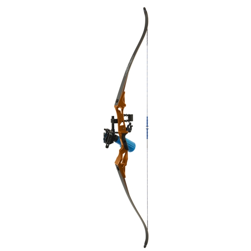 Picture of Fin-Finder Fin Finder Bank Runner Bowfishing Recurve Package with Winch Pro Bowfishing Reel Orange 35 lbs. RH 81383