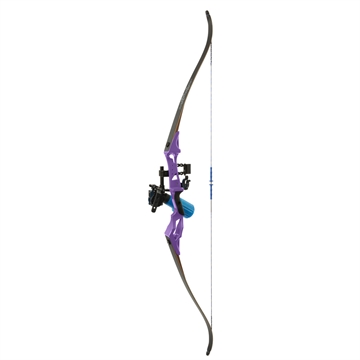 Picture of Fin-Finder Fin Finder Bank Runner Bowfishing Recurve Package with Winch Pro Bowfishing Reel Purple 35 lbs. RH 81384