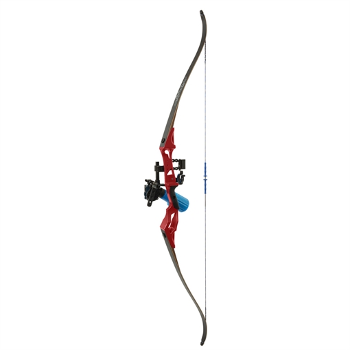 Picture of Fin-Finder Fin Finder Bank Runner Bowfishing Recurve Package with Winch Pro Bowfishing Reel Red 35 lbs. RH 81381
